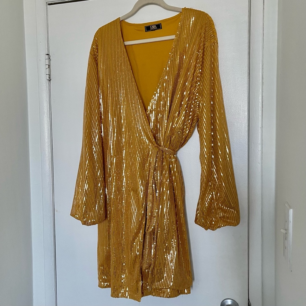 L&B Sequin Wrap Dress